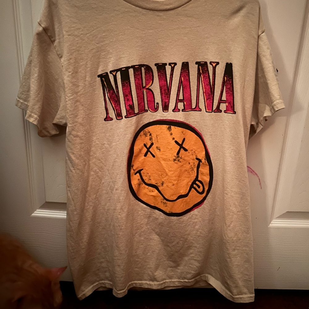 Nirvana Graphic Tee in Cream